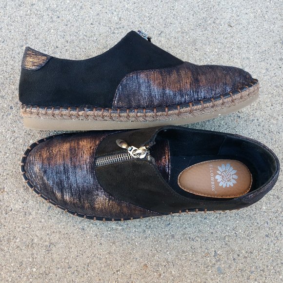 yellowbox Shoes - YELLOWBOX GRAHM ESPADRILLE SLIP ON SHOES 7.5 MEDIUM ZIP UP TOP